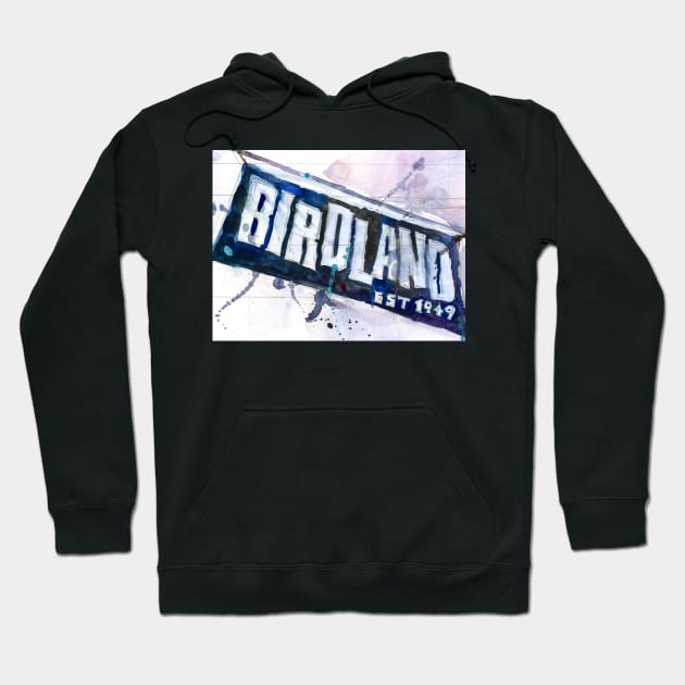 Birdland - Jazz - NYC Hoodie by dfrdesign